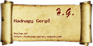 Hadnagy Gergő névjegykártya